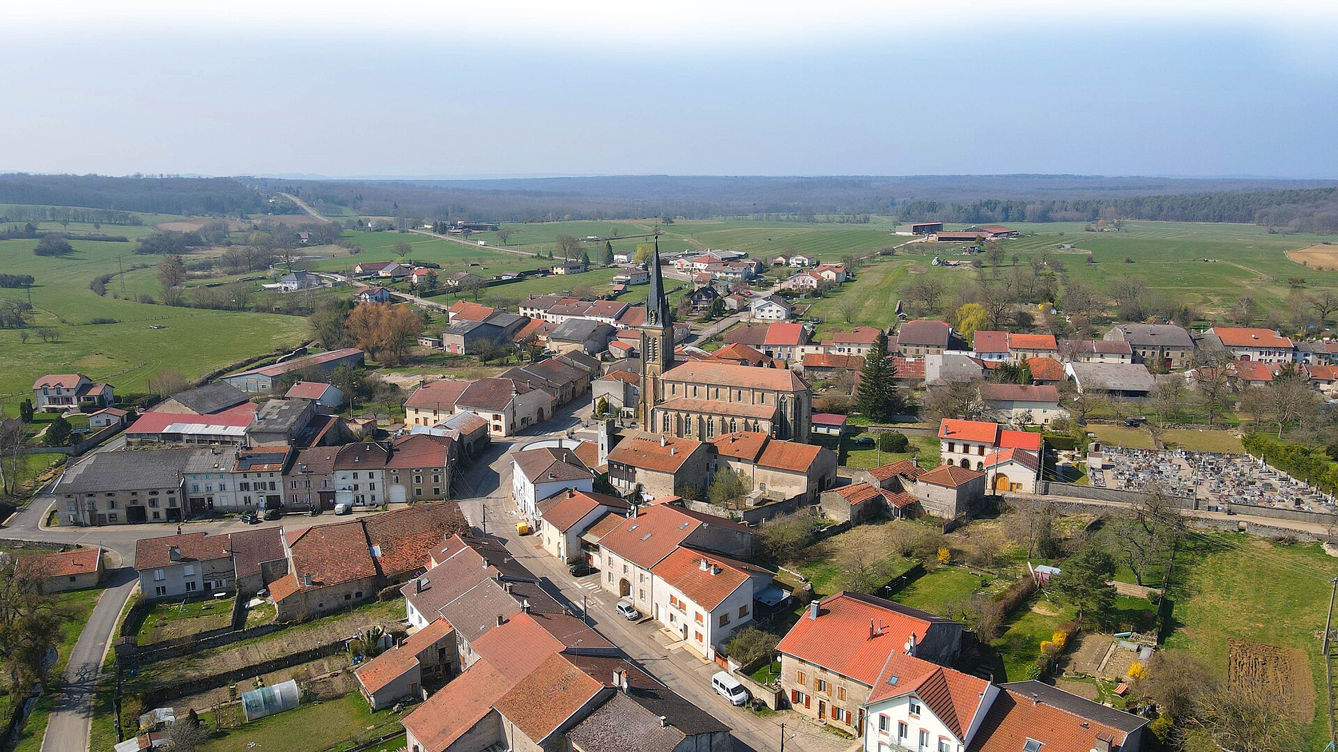 Moriville vue du ciel